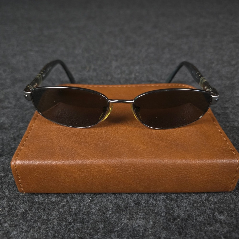 Persol 2099-S Silver Metal Polarized Oval Sunglasses Quiet Luxury Made in Italy